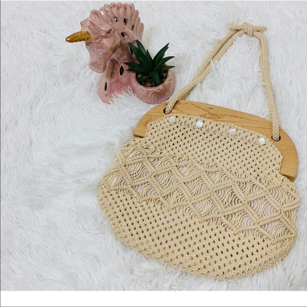 Boho Vintage Macrame Purse